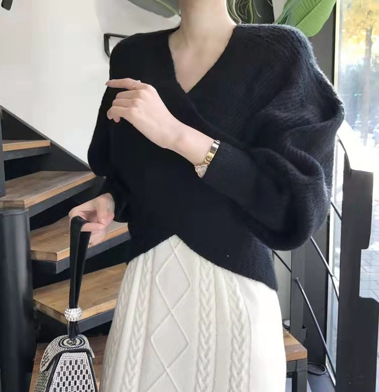 Ysaline™ | Pull en tricot croisé chic