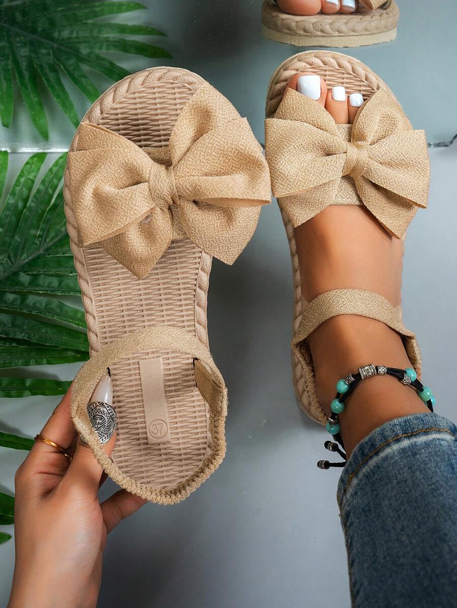 Améliane™ | Sandales Bohèmes à Nœud Papillon et Semelle Plate