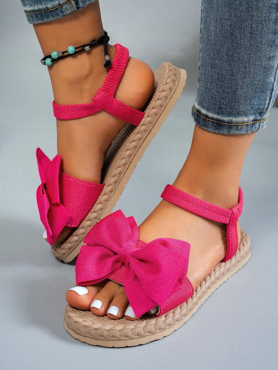 Améliane™ | Sandales Bohèmes à Nœud Papillon et Semelle Plate