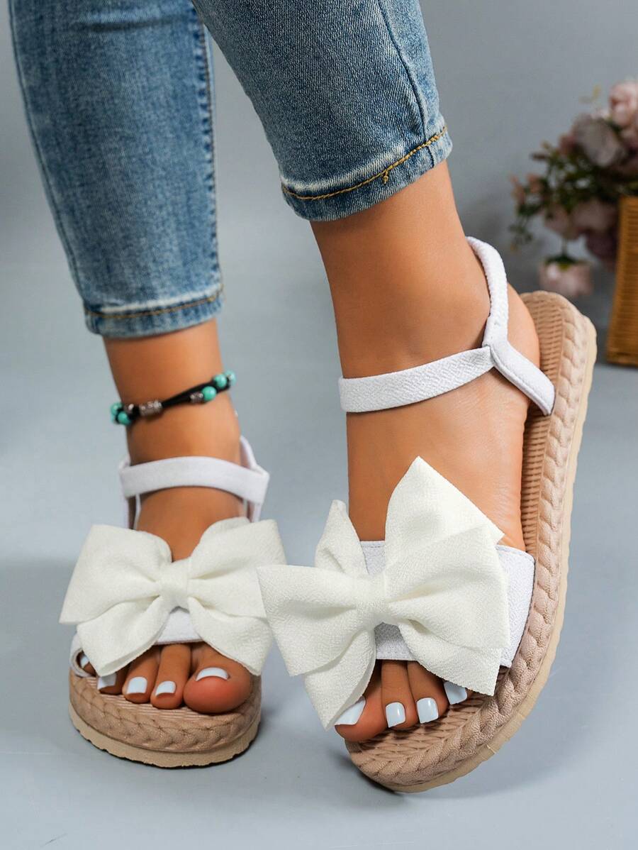 Améliane™ | Sandales Bohèmes à Nœud Papillon et Semelle Plate