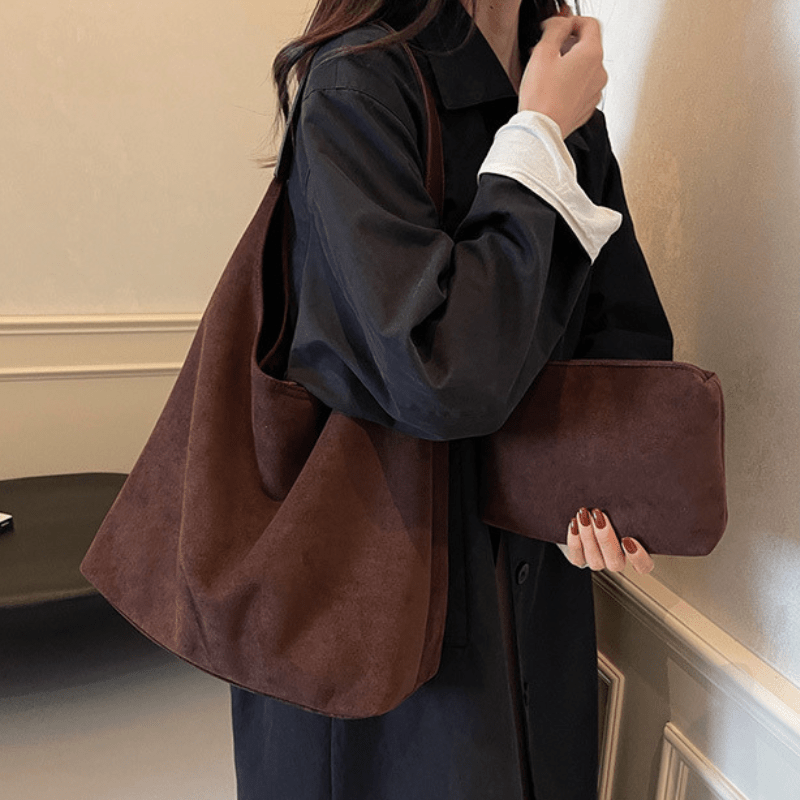 Amandine™ | Sac à Bandoulière Demi-Lune en Cuir Végan