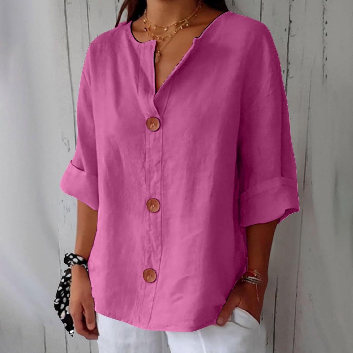 Belle Étoile Nice™ | Blouse en Lin au Style Décontracté