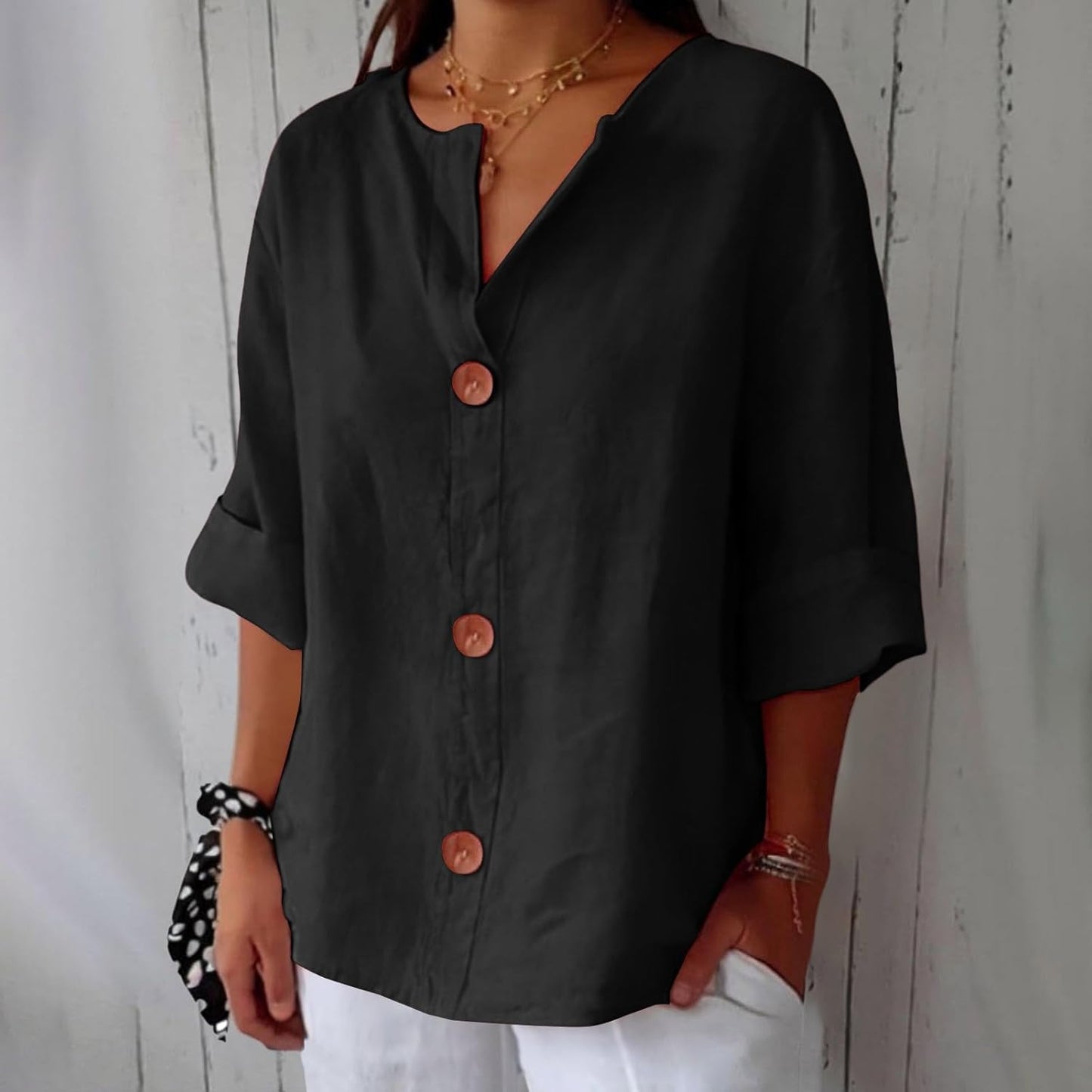 Belle Étoile Nice™ | Blouse en Lin au Style Décontracté