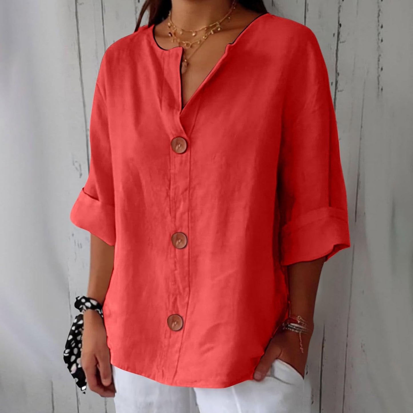 Belle Étoile Nice™ | Blouse en Lin au Style Décontracté