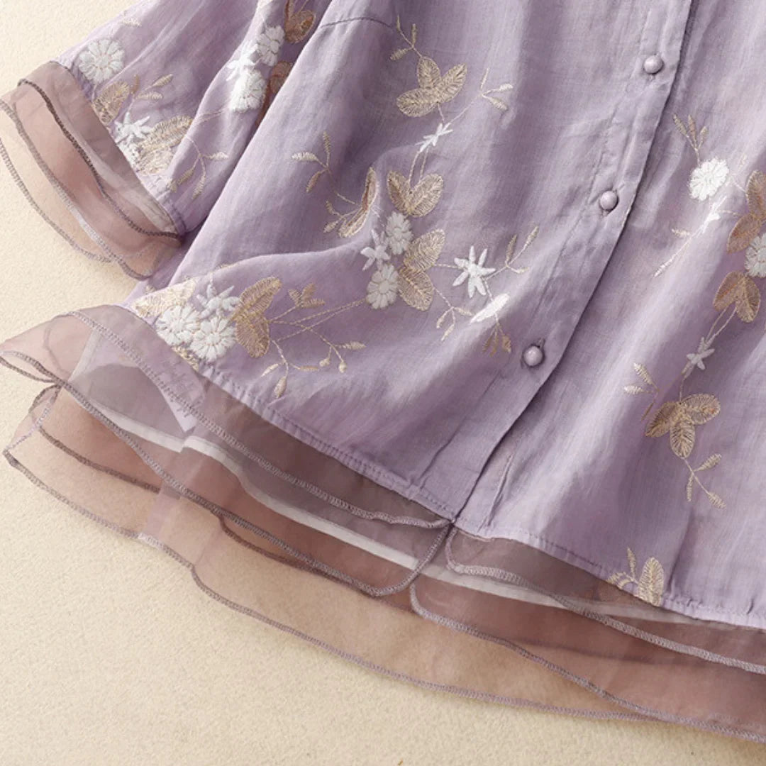Belle Étoile Nice™ | Blouse à fleurs brodées
