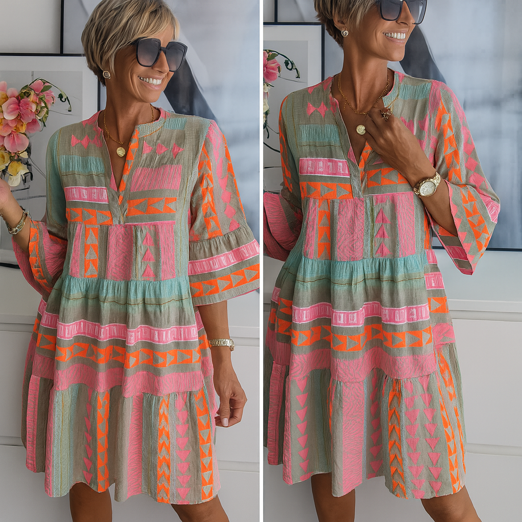 Belle Étoile Nice™ | Margaux - Robe Légère d’Été à Col en V