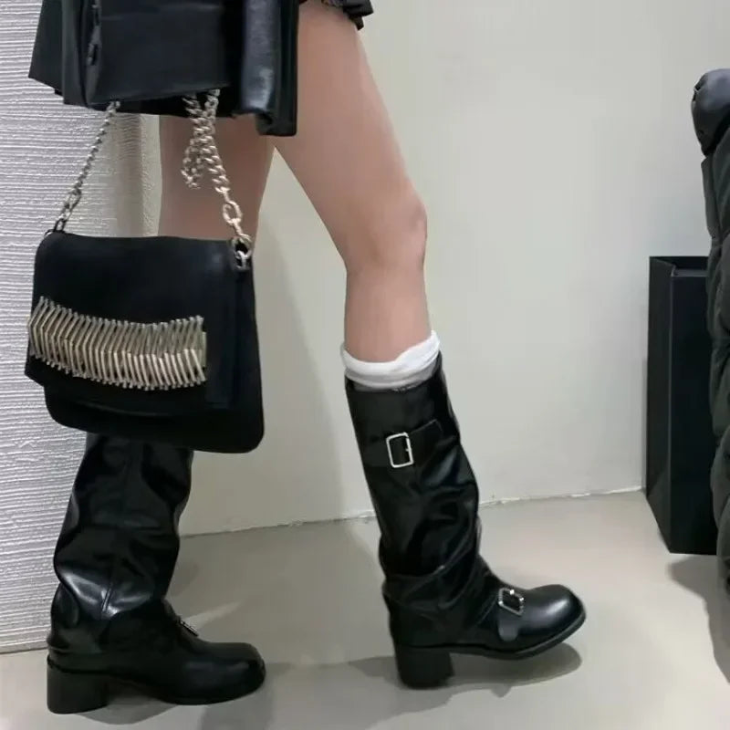 Belle Étoile Nice™ | Bottes Femme à Talons Épais Plateforme Style Gothique Punk