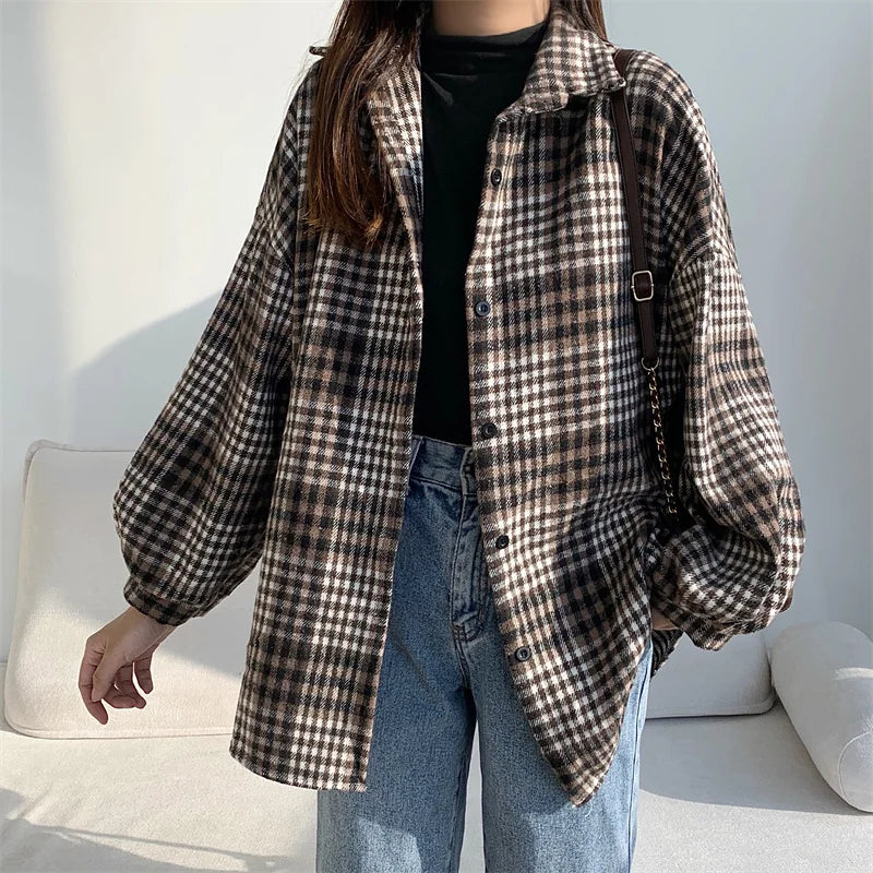 Belle Étoile Nice™ | Veste vintage en flanelle à carreaux