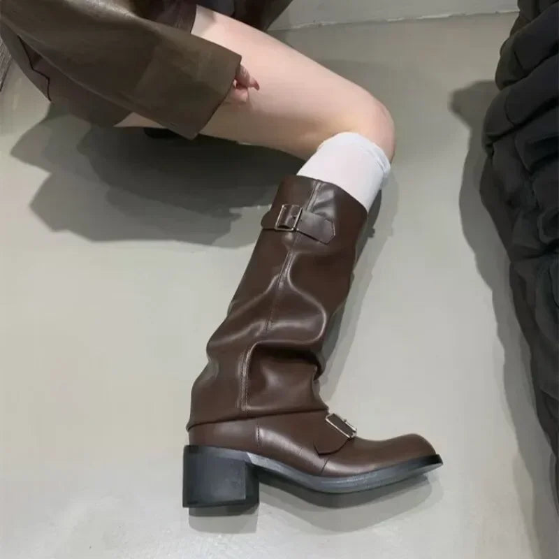 Belle Étoile Nice™ | Bottes Femme à Talons Épais Plateforme Style Gothique Punk