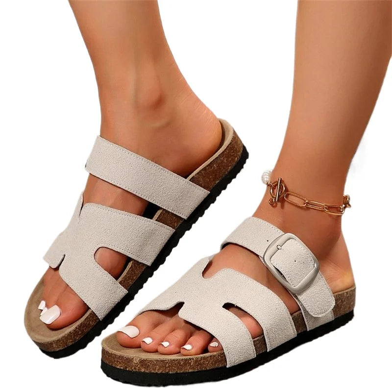 Étéline™ | Sandales Femme à Semelle Épaisse avec Boucle Unique