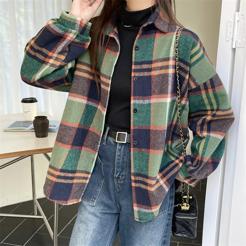 Belle Étoile Nice™ | Veste vintage en flanelle à carreaux