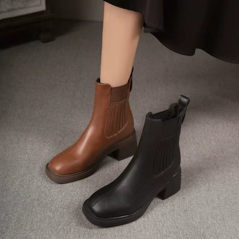 Belle Étoile Nice™ | Bottines Femme Rétro à Talon Haut – Élégantes et Confortables
