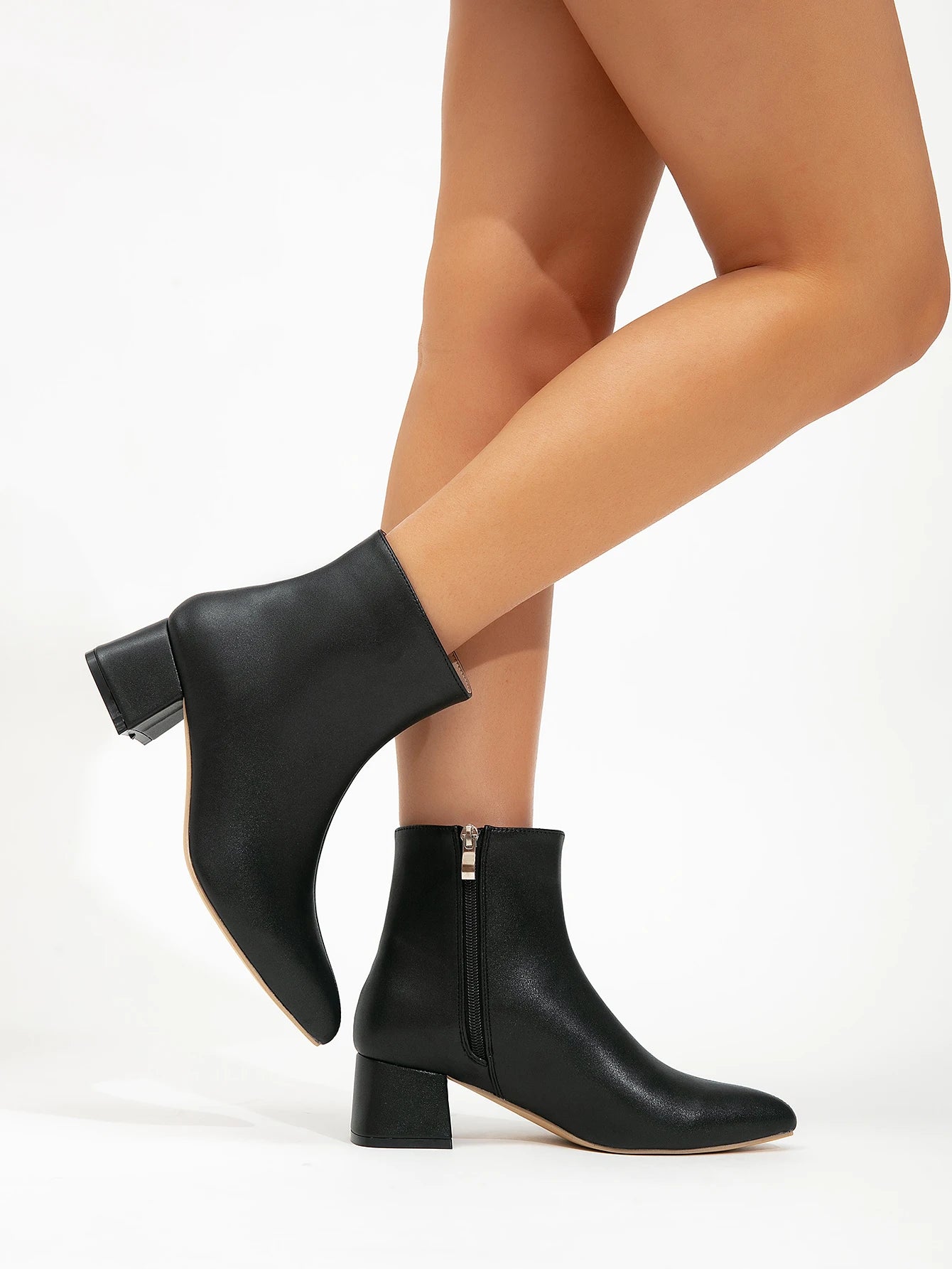 Belle Étoile Nice™ | Bottines Femme à Talon Épais – Bout Pointu et Chaudes