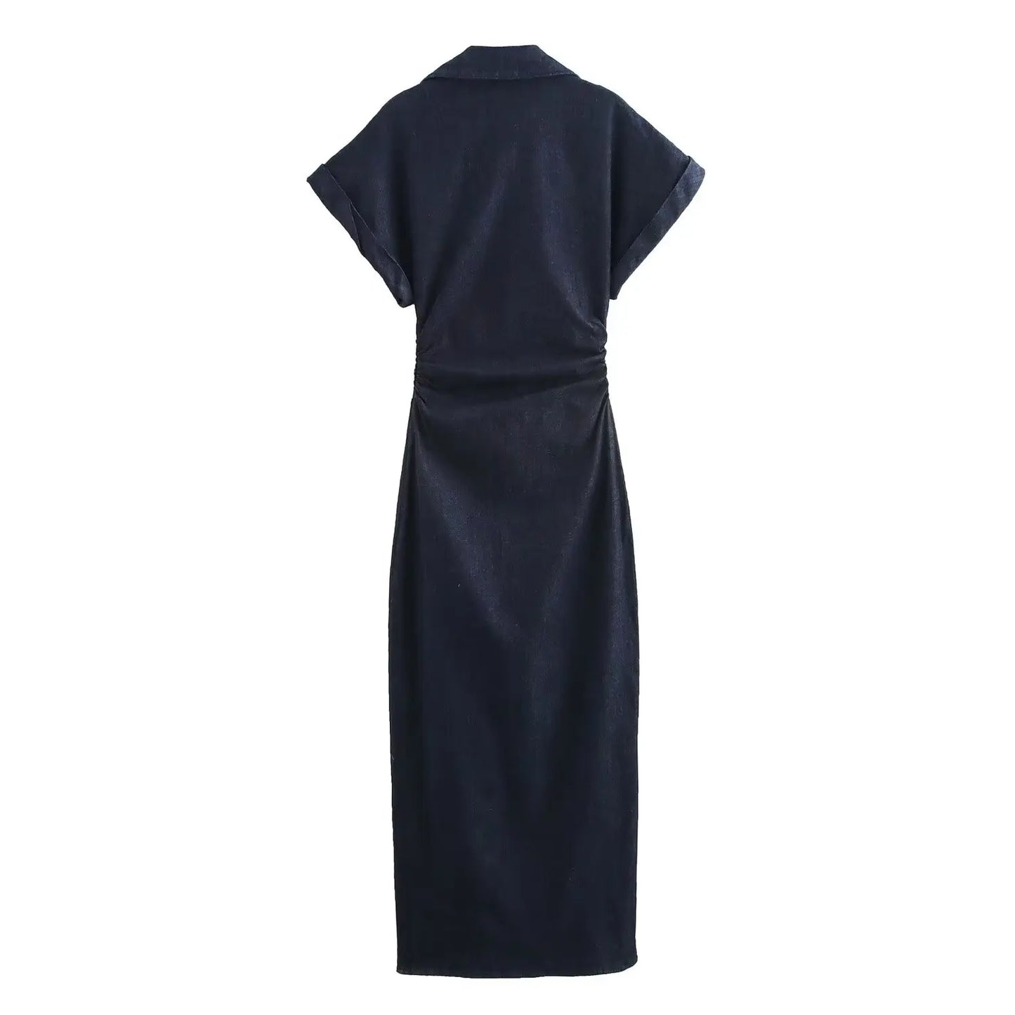 Sibelle™ | Robe Midi en Denim Élégante à Boutons