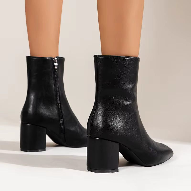 Belle Étoile Nice™ | Bottines Femme Élégantes à Talon Moyen