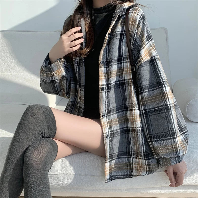Belle Étoile Nice™ | Veste vintage en flanelle à carreaux