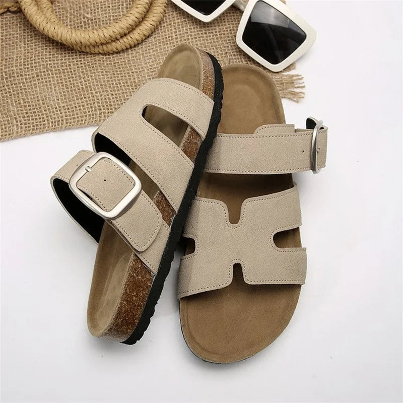 Étéline™ | Sandales Femme à Semelle Épaisse avec Boucle Unique