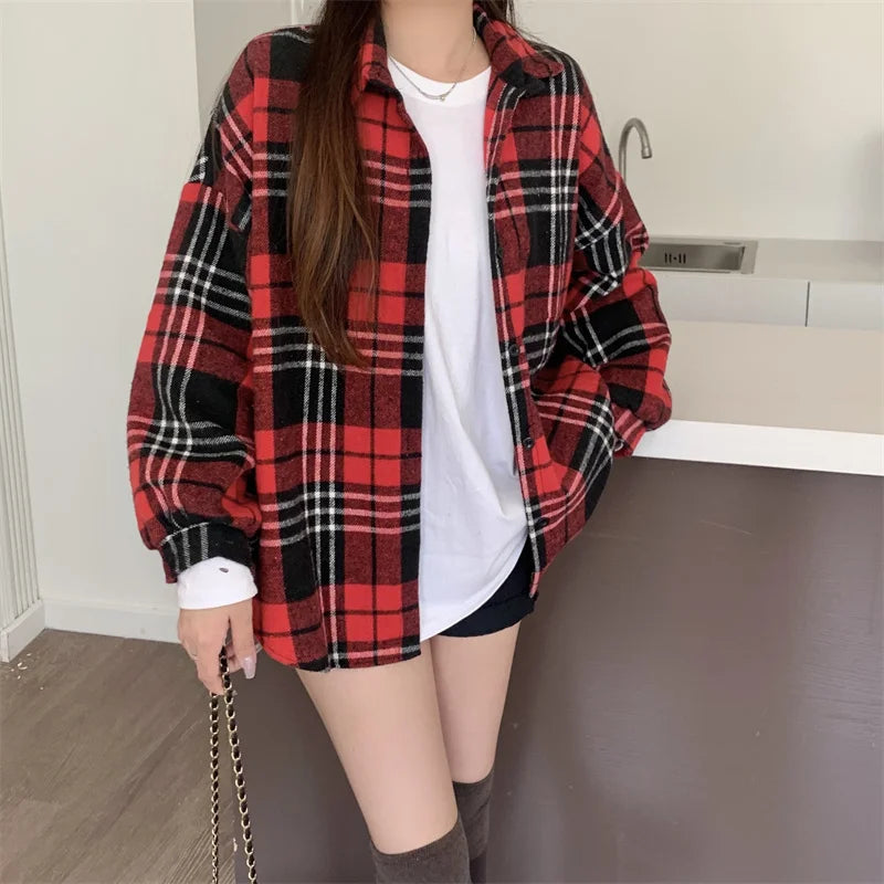 Belle Étoile Nice™ | Veste vintage en flanelle à carreaux