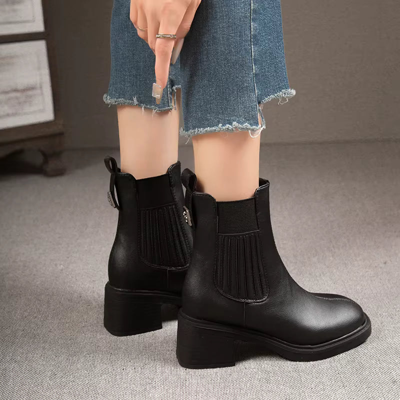 Belle Étoile Nice™ | Bottines Femme Rétro à Talon Haut – Élégantes et Confortables