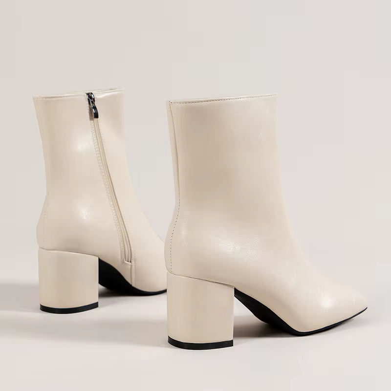 Belle Étoile Nice™ | Bottines Femme Élégantes à Talon Moyen