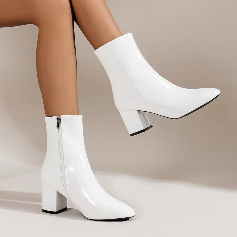 Belle Étoile Nice™ | Bottines Femme Élégantes à Talon Moyen