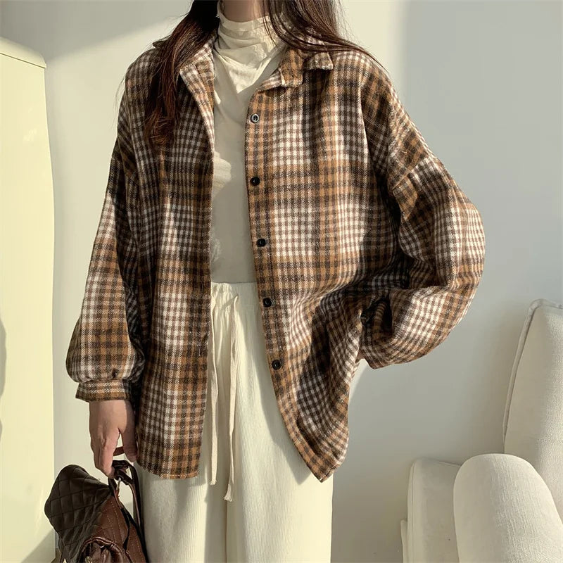 Belle Étoile Nice™ | Veste vintage en flanelle à carreaux