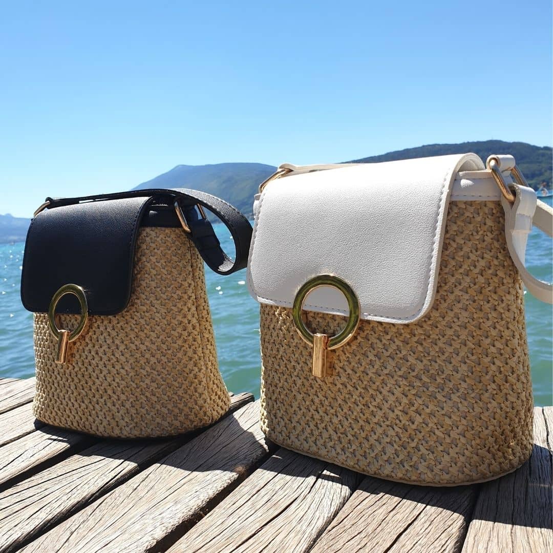 Belle Étoile Nice™ | Ondine - Mini Sac Carré en Rotin – Élégance Moderne
