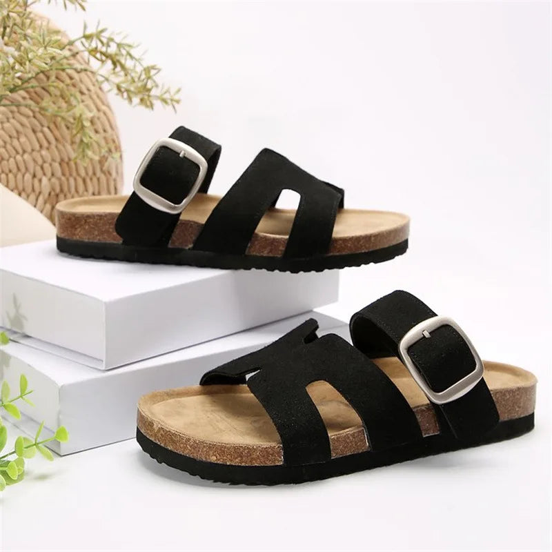 Étéline™ | Sandales Femme à Semelle Épaisse avec Boucle Unique