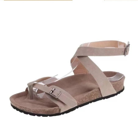 Noémie™ | Sandales Plates Femme à Brides et Semelle Antidérapante