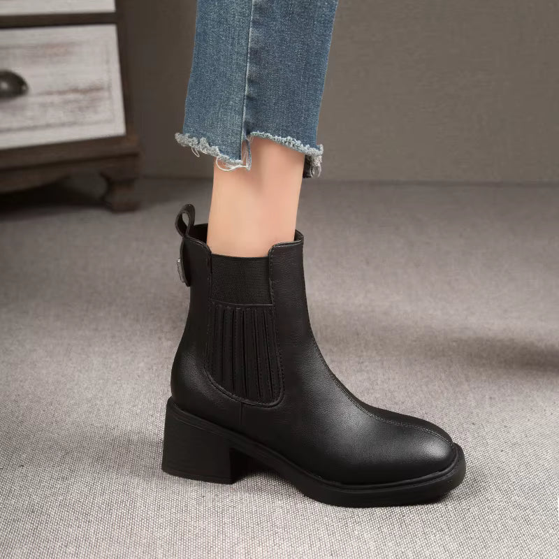 Belle Étoile Nice™ | Bottines Femme Rétro à Talon Haut – Élégantes et Confortables