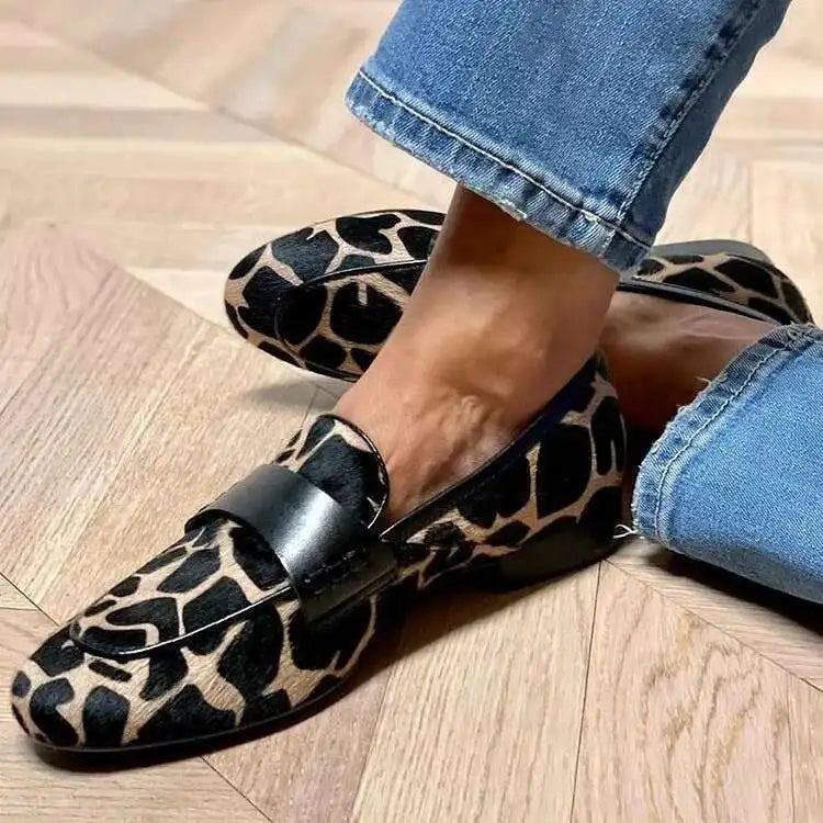 Naëlle™ | Mocassins imprimé animal chic à bout rond