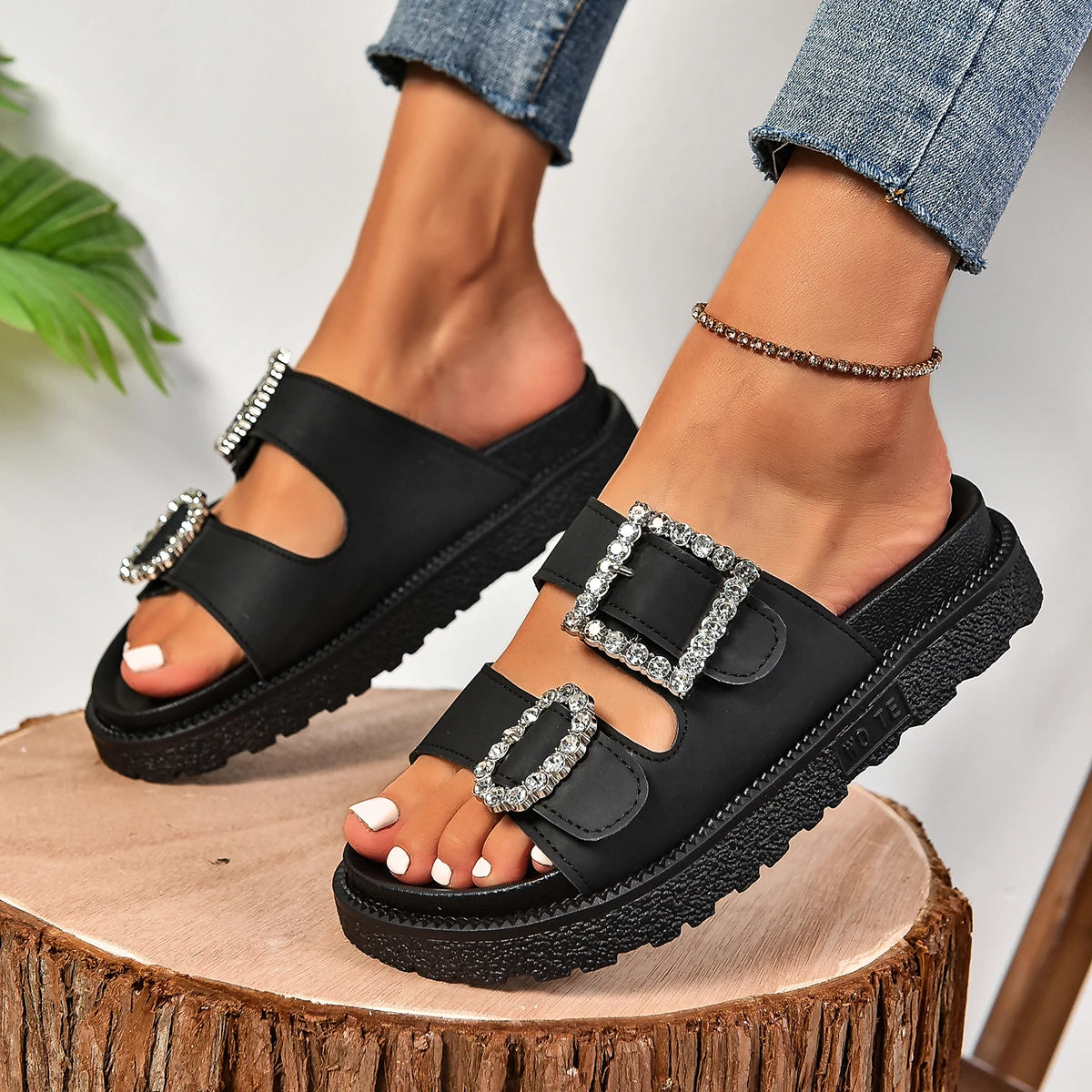 Ophélie™ - Elegant Sandals with Shiny Buckles