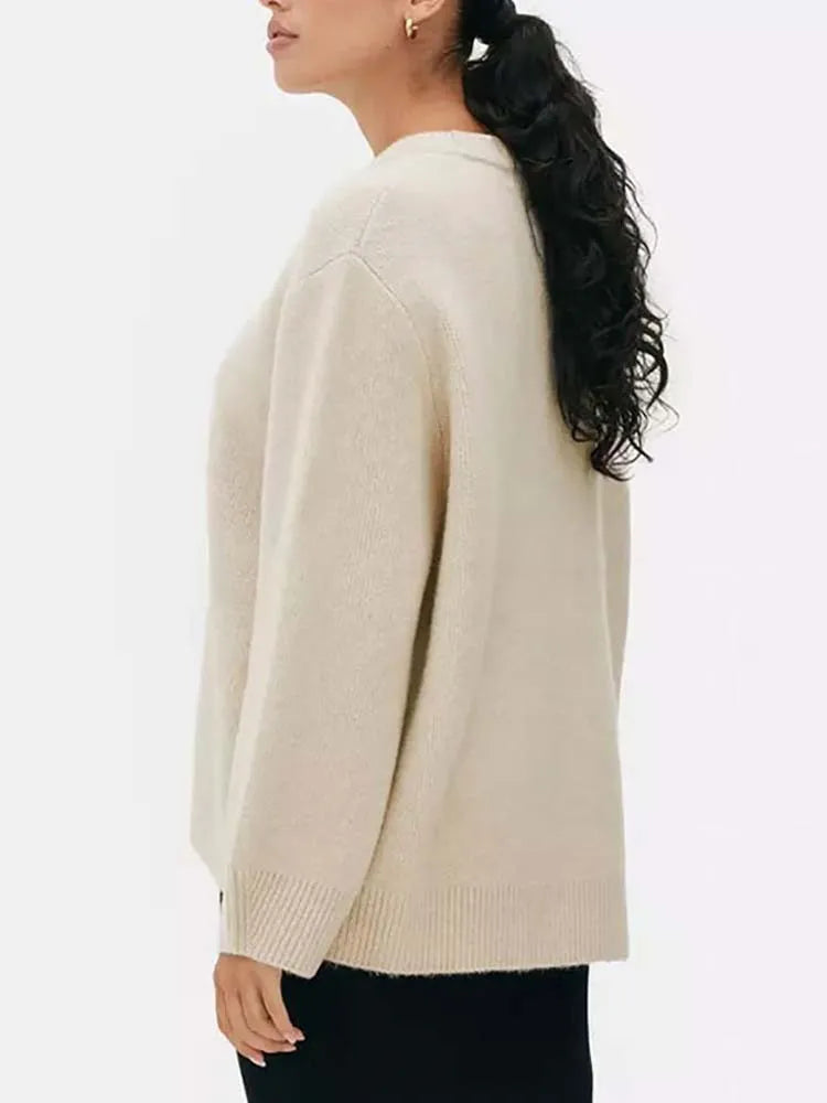 Belle Étoile Nice™ | Pull oversize femme en maille – doux, chaud et parfait pour l’automne