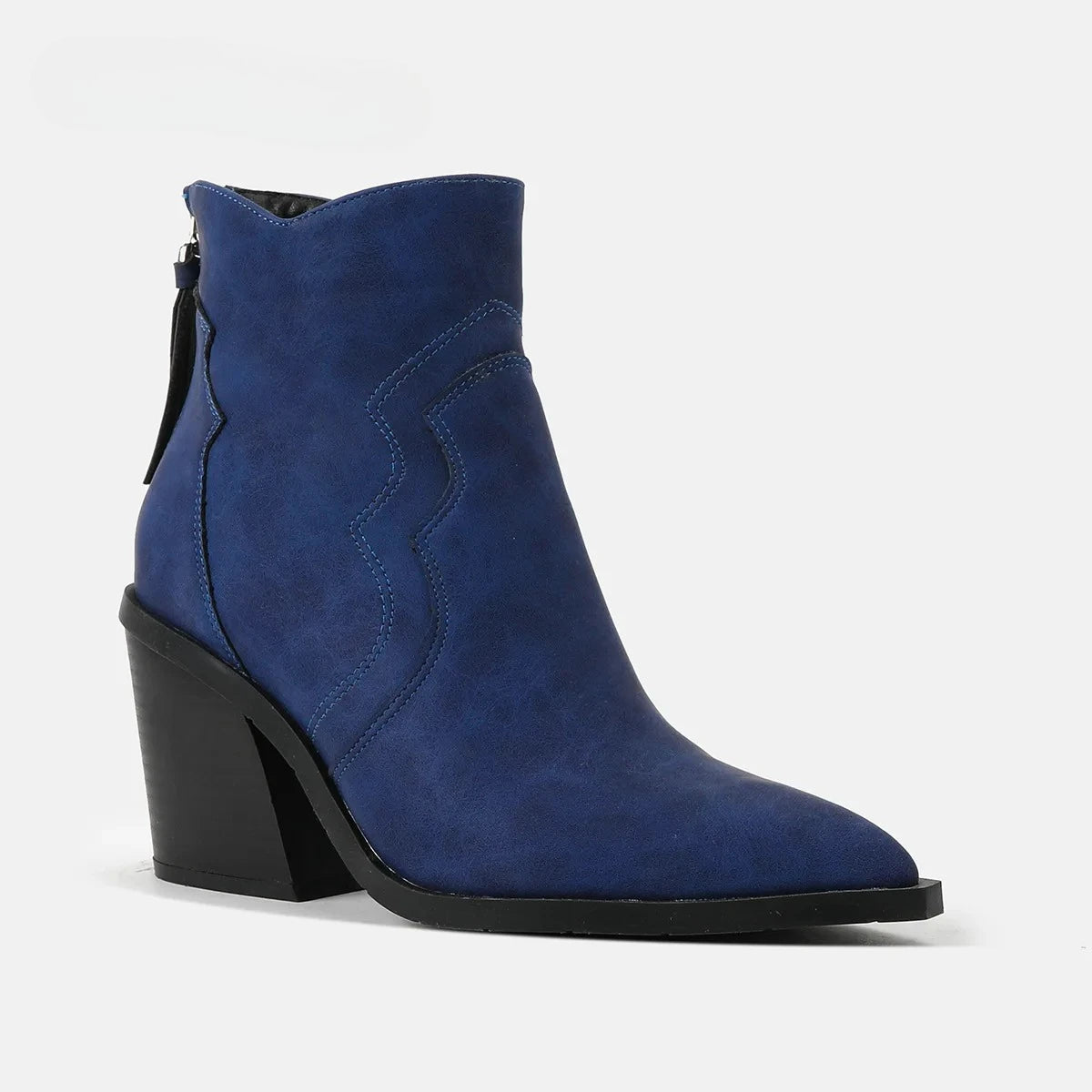 Belle Étoile Nice™ | Bottines Femme Style Western à Talons Épais en Similicuir