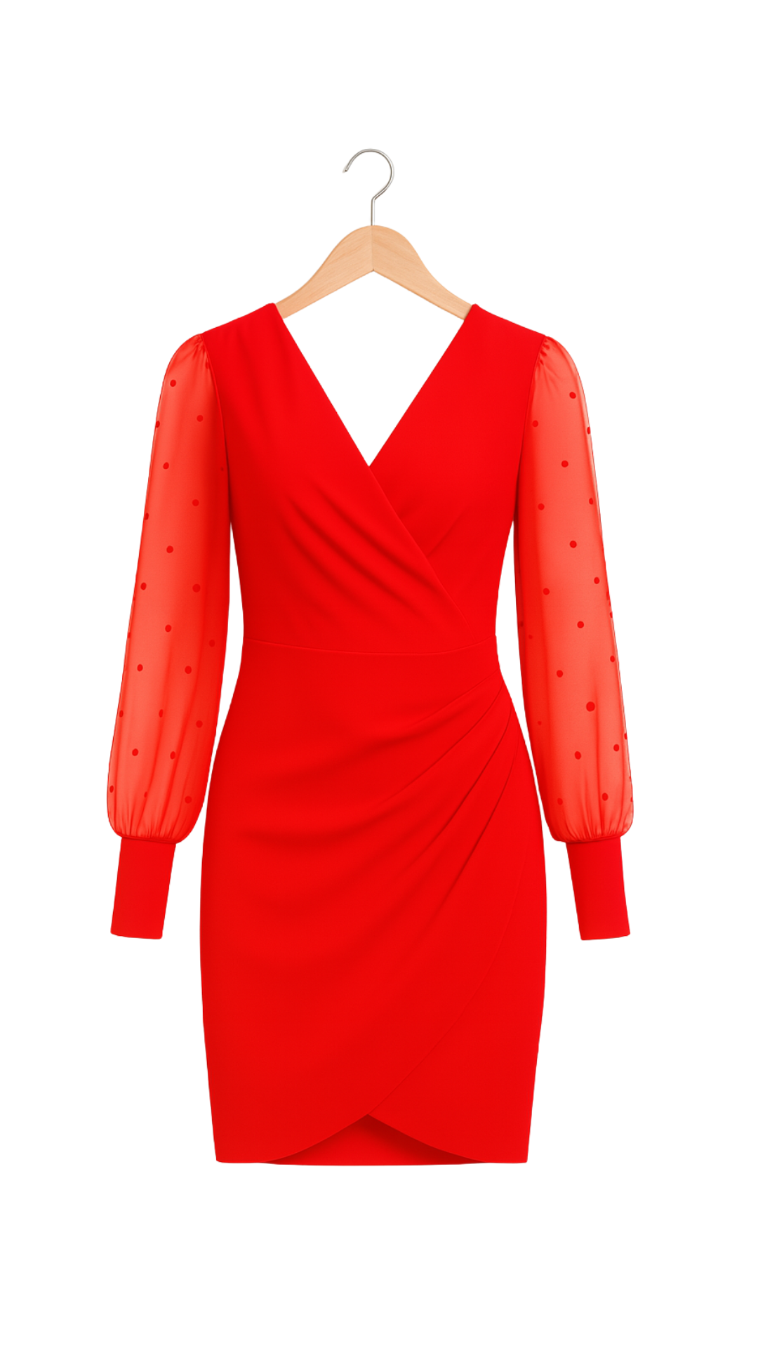 Belle Étoile Nice™ | Robe Anten rouge à décolleté en V