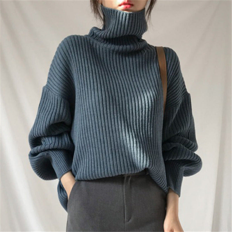 Nolwenn™ | Luxe Pull à col roulé et à manches ballon
