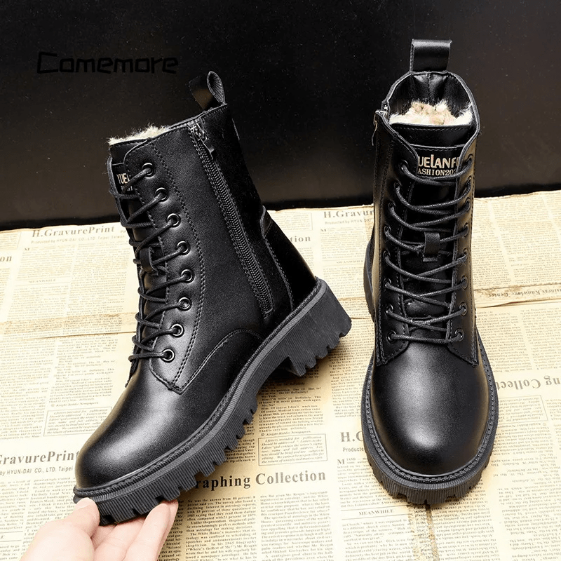 Belle Étoile Nice™ | Julia™ | Bottes Élégantes en Cuir Noir