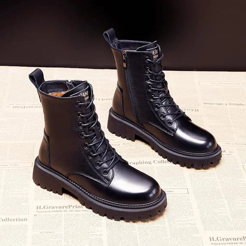 Belle Étoile Nice™ | Julia™ | Bottes Élégantes en Cuir Noir