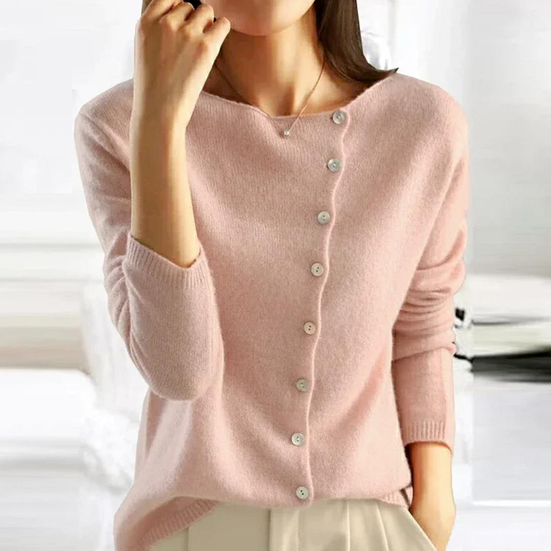 Cléophée™ | Cardigan classique en maille boutonnée