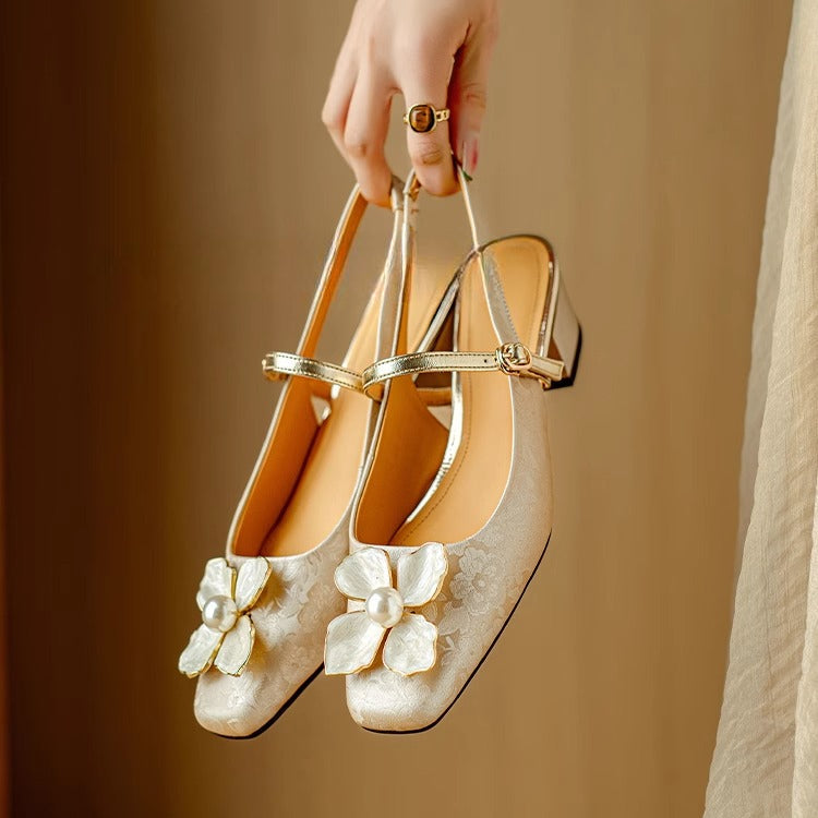 Belle Étoile Nice™ | Escarpins Chics à Fleur