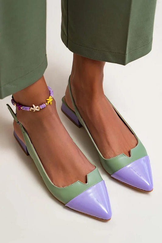 Belle Étoile Nice™ |  Ballerines élégantes à bout pointu et détails bicolores pour un style raffiné