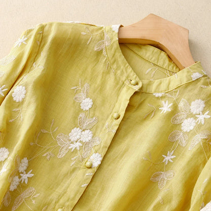Belle Étoile Nice™ | Blouse à fleurs brodées