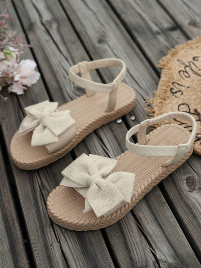 Améliane™ | Sandales Bohèmes à Nœud Papillon et Semelle Plate
