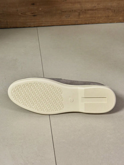 Belize™ | Mocassins casual kaki à franges et boucle décorative