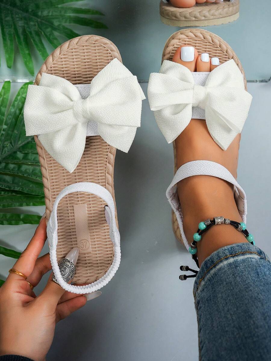 Améliane™ | Sandales Bohèmes à Nœud Papillon et Semelle Plate