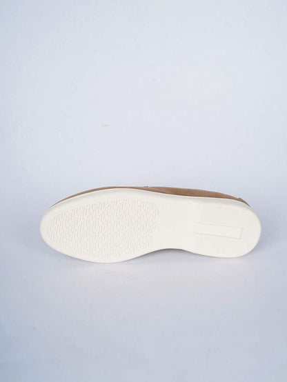 Belize™ | Mocassins casual kaki à franges et boucle décorative