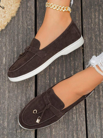 Belize™ | Mocassins casual kaki à franges et boucle décorative
