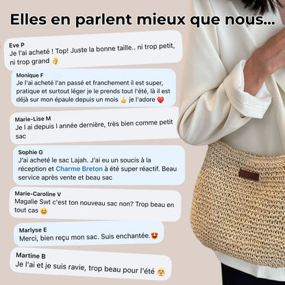 Belle Étoile Nice™ | Lajah - Sac Bohème Tressé – Épuré & Naturel