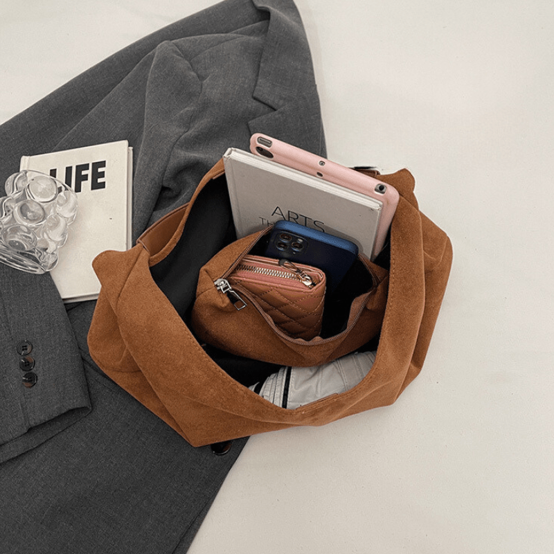Amandine™ | Sac à Bandoulière Demi-Lune en Cuir Végan
