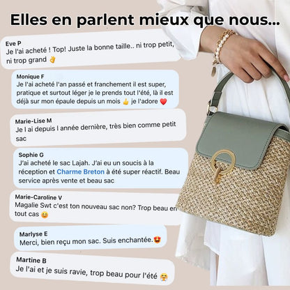 Belle Étoile Nice™ | Ondine - Mini Sac Carré en Rotin – Élégance Moderne